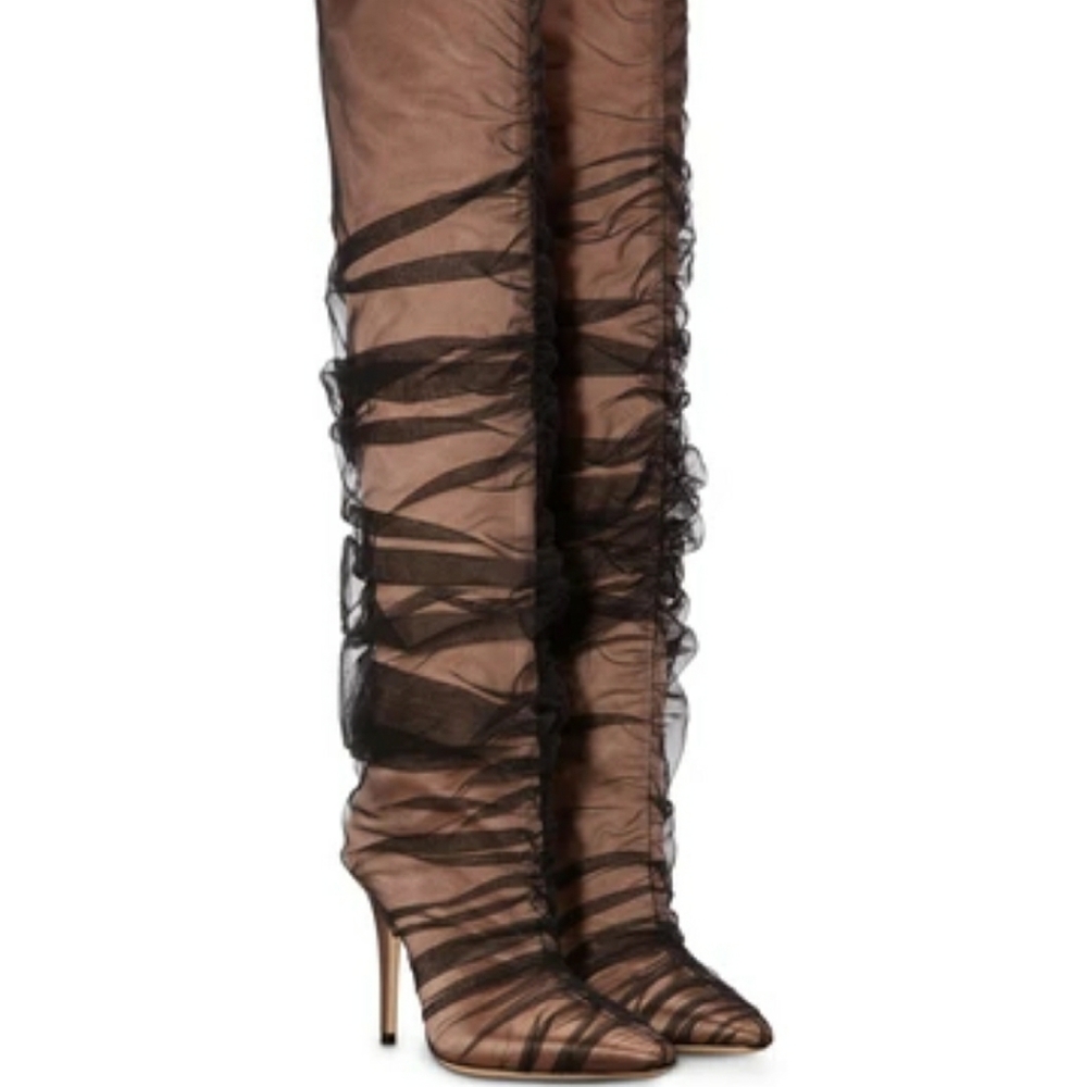 Jimmy Choo X Off-White Elisabeth 100 Boots - Picture 1 of 14